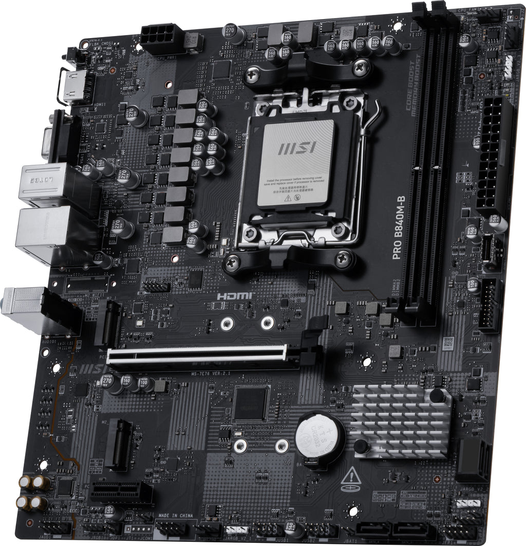 MSI PRO B840M-B carte mère AMD B840 Emplacement AM5 micro ATX