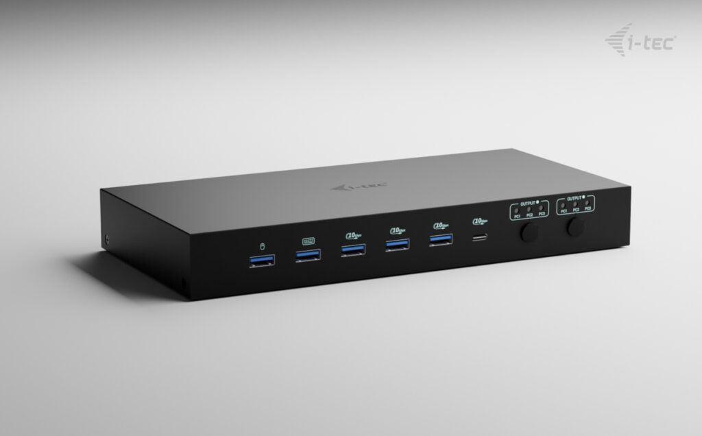 Station d'accueil USB-C KVM Dock PRO pour 3 Hôtes, Double Vidéo, 2x Power Delivery 92W