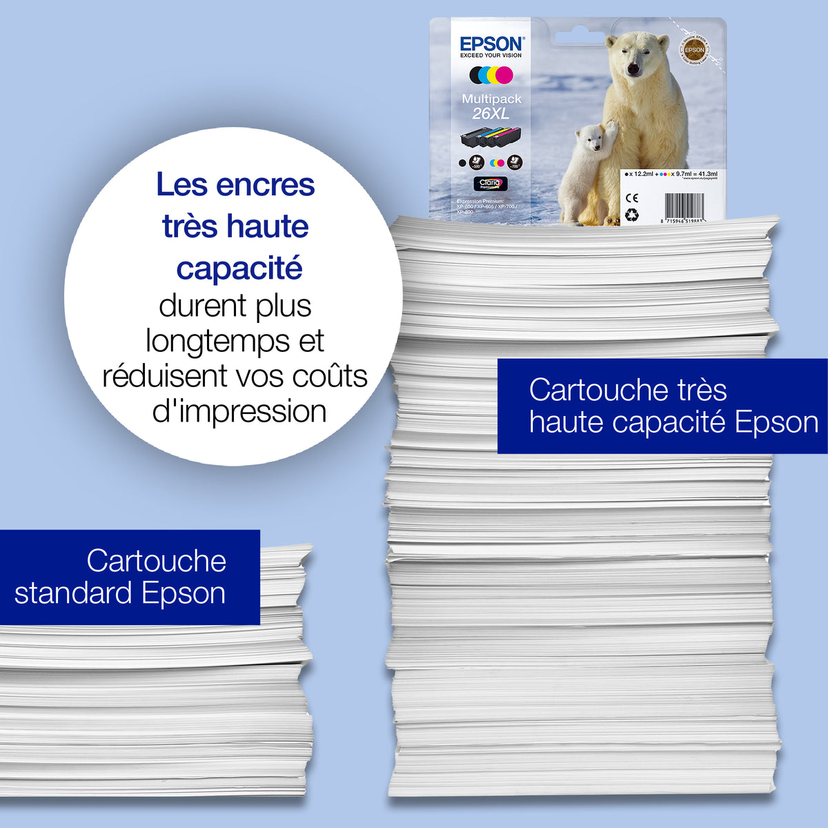 Epson Polar bear Encre magenta Claria Premium Ours Polaire 26XL