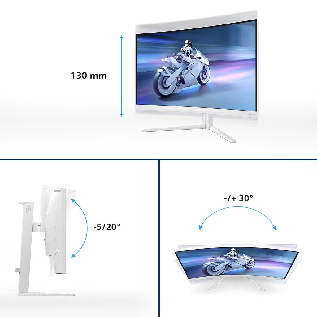 Philips Evnia 5000 27M2C5501/00 écran plat de PC 68,6 cm (27") 2560 x 1440 pixels Quad HD LCD Blanc