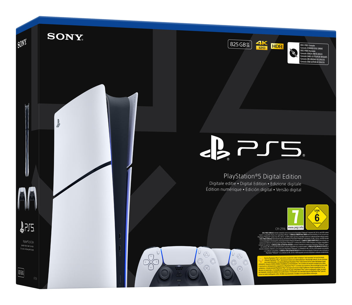 Sony PlayStation 5 Slim Digital 825 Go Wi-Fi, Blanc