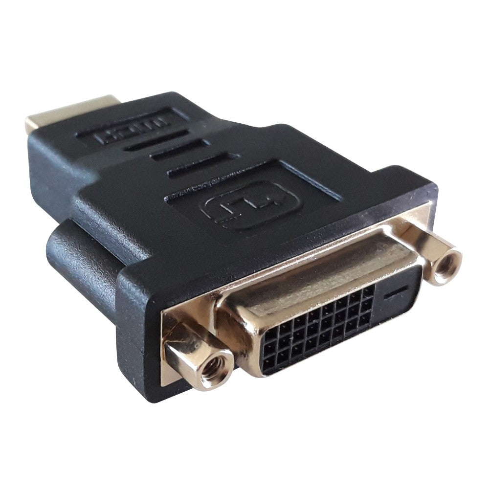 Adaptateur HDMI vers DVI-D M/F, Connecteurs Plaqués Or, Noir