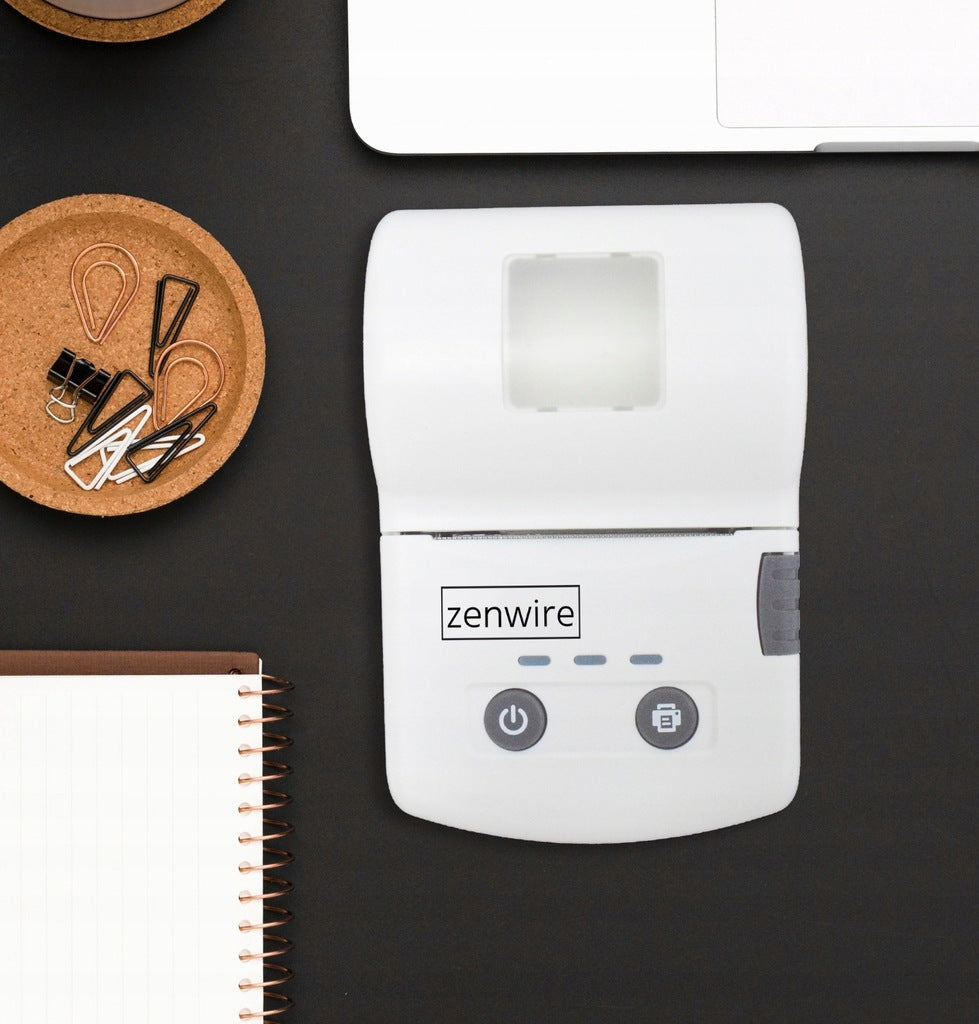 Mini imprimante d'étiquettes thermique portable Bluetooth USB-C avec batterie intégrée de 1500 mAh Zenwire TP-210