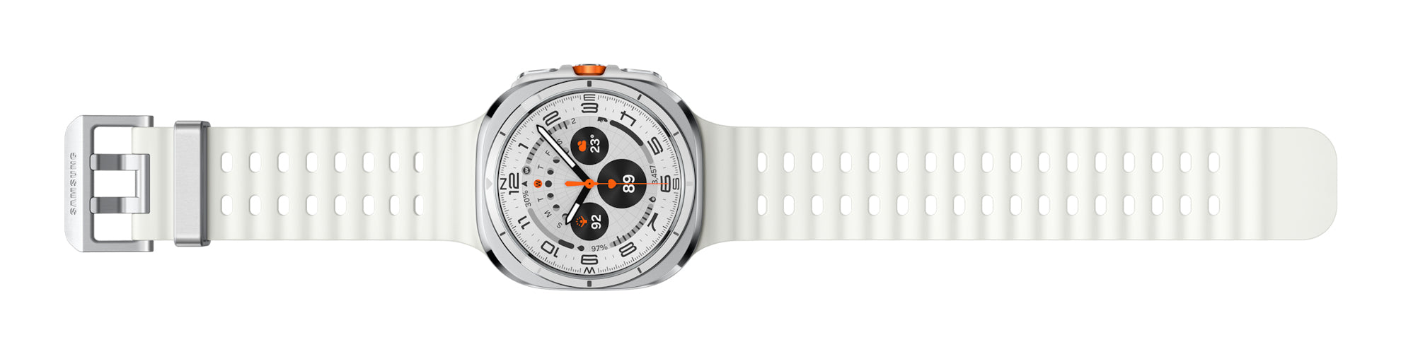 Samsung Galaxy Watch Ultra 3,81 cm (1.5") AMOLED 47 mm Numérique 480 x 480 pixels Écran tactile 4G Blanc Wifi GPS (satellite)