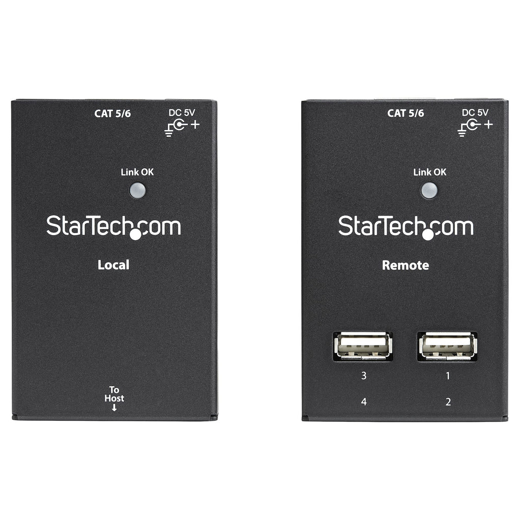 StarTech.com Prolongateur USB 2.0 4 Ports - Extendeur USB sur Cat5/Cat6 Jusqu'à 40m - Prolongateur Compact USB 2.0 sur E