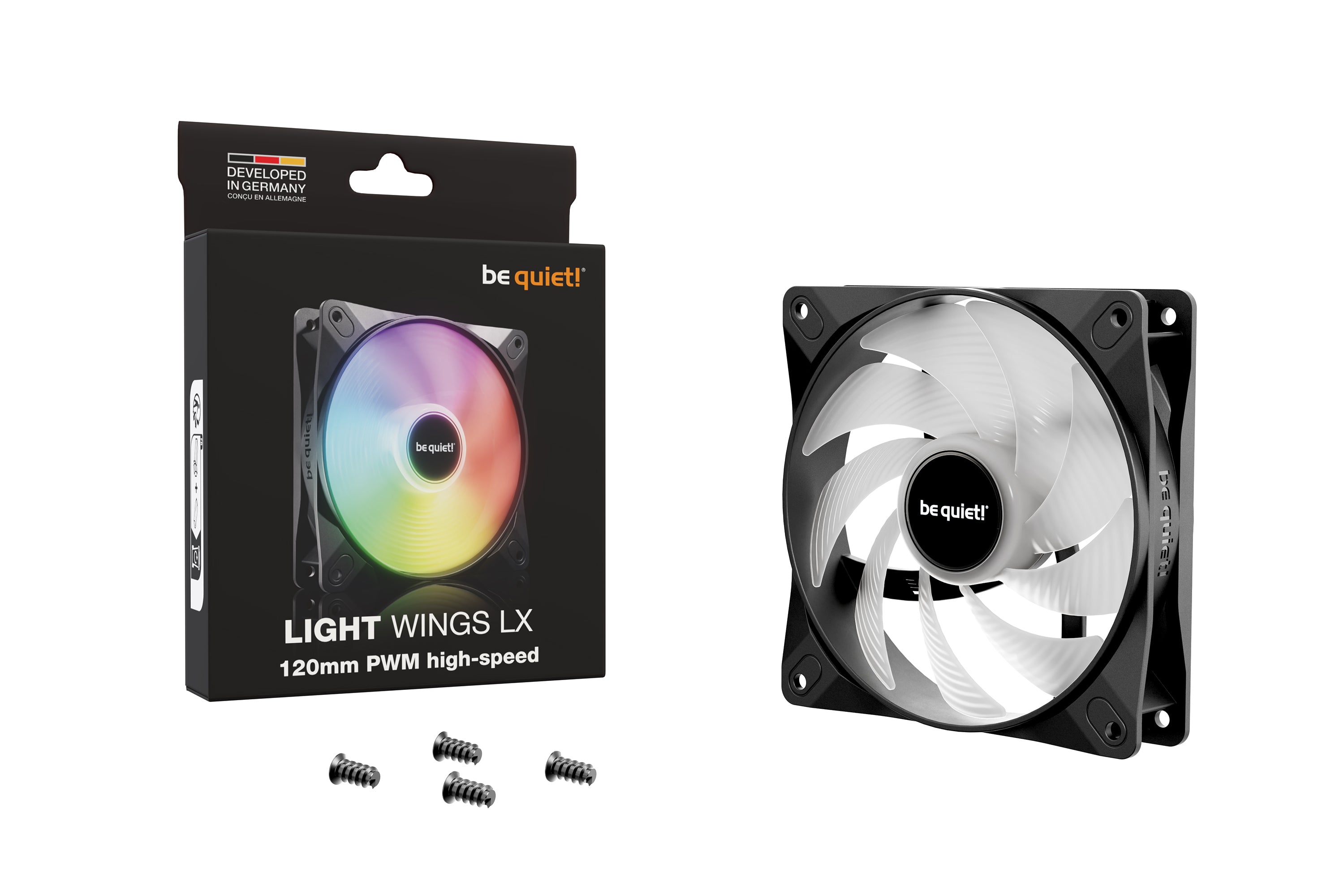 be quiet! Light Wings LX 120 mm PWM | Ventilateur PC ARGB high-speed