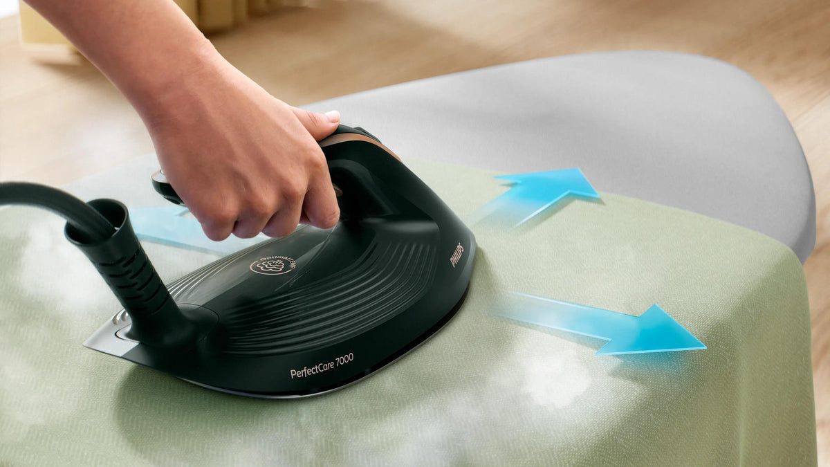 Philips Centrale Vapeur PerfectCare Série 7000, Semelle SteamGlide Elite, Technologie OptimalTEMP