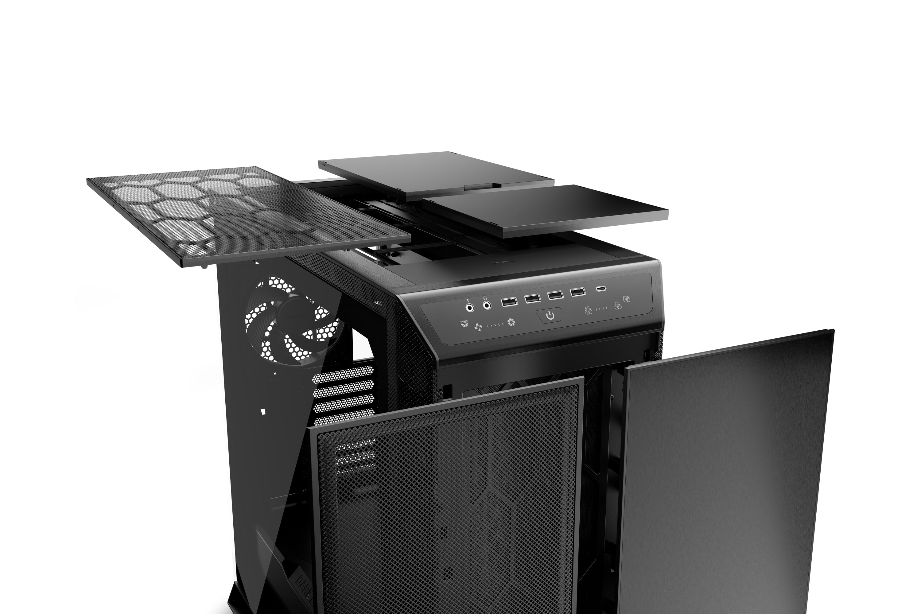 be quiet! Dark Base Pro 901 | Boîtier PC ARGB vitré, Mini ITX / Micro ATX / ATX / E-ATX / XL-ATX, 3 ventilateurs Silent Wings 4 PWM 140 mm fournis