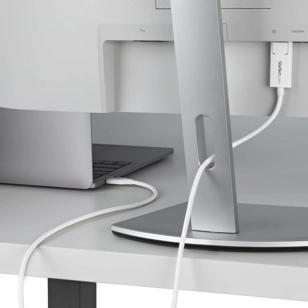 StarTech.com Câble USB-C vers DisplayPort 1.2 Bidirectionnel 4K 60Hz 2m Blanc