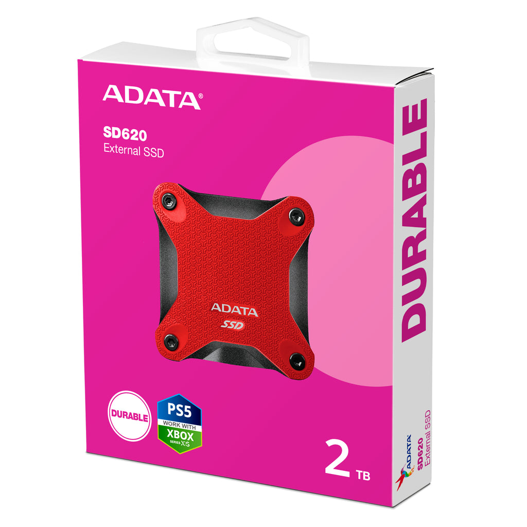 ADATA SD620 2 To Micro-USB B 3.2 Gen 2 (3.1 Gen 2) Noir, Rouge