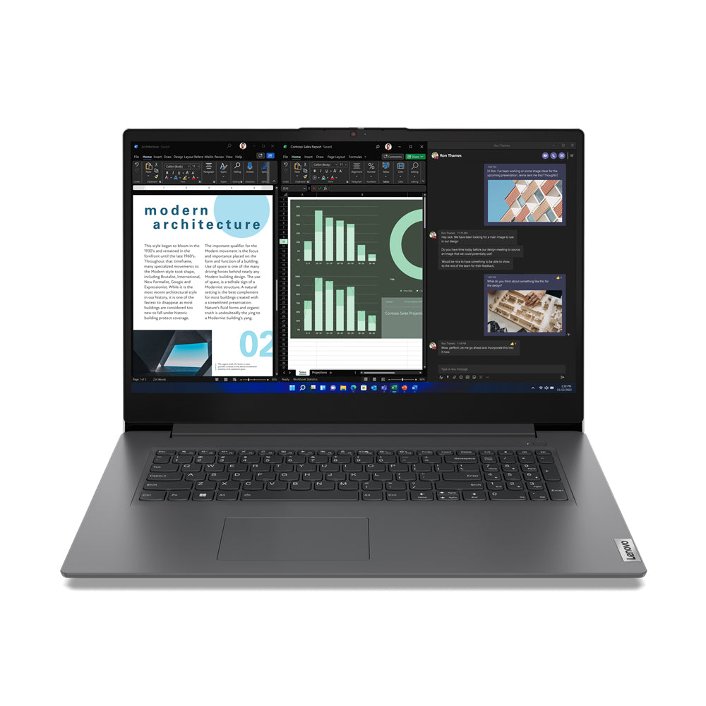 Lenovo V17 G4 IRU Intel® Core™ i7 i7-13620H Ordinateur portable 43,9 cm (17.3") Full HD 16 Go DDR4-SDRAM 512 Go SSD Wi-Fi 6 (802.11ax) Windows 11 Pro Anglais Gris