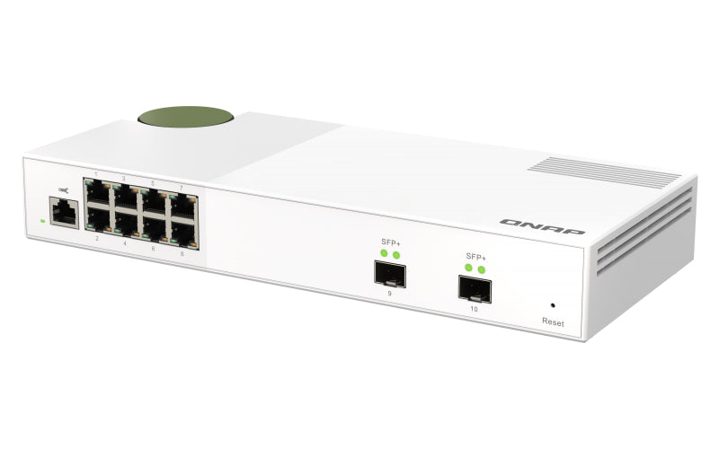 QNAP QSW-M2108-2S Commutateur Réseau Géré L2 2.5G Ethernet, 2 ports 10GbE SFP+, Gris