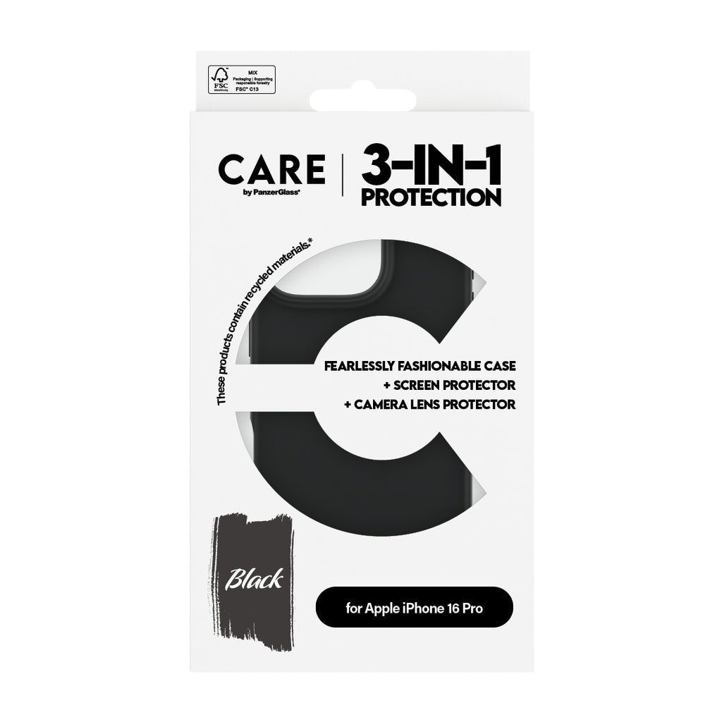 PanzerGlass CARE™ by ® 3-in-1 Bundle iPhone 16 Pro Protection d'écran transparent Apple 1 pièce(s)