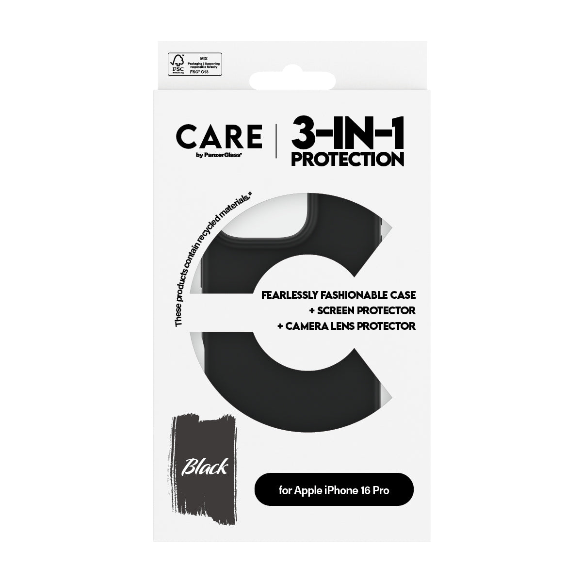 PanzerGlass CARE™ by ® 3-in-1 Bundle iPhone 16 Pro Protection d'écran transparent Apple 1 pièce(s)