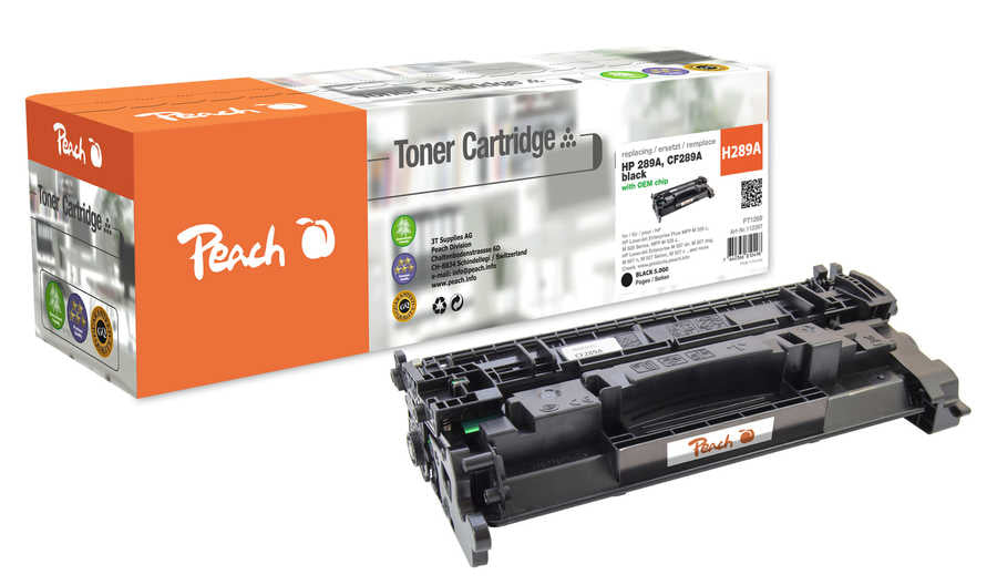 Peach Cartouche de Toner Compatible PT1269, Noir
