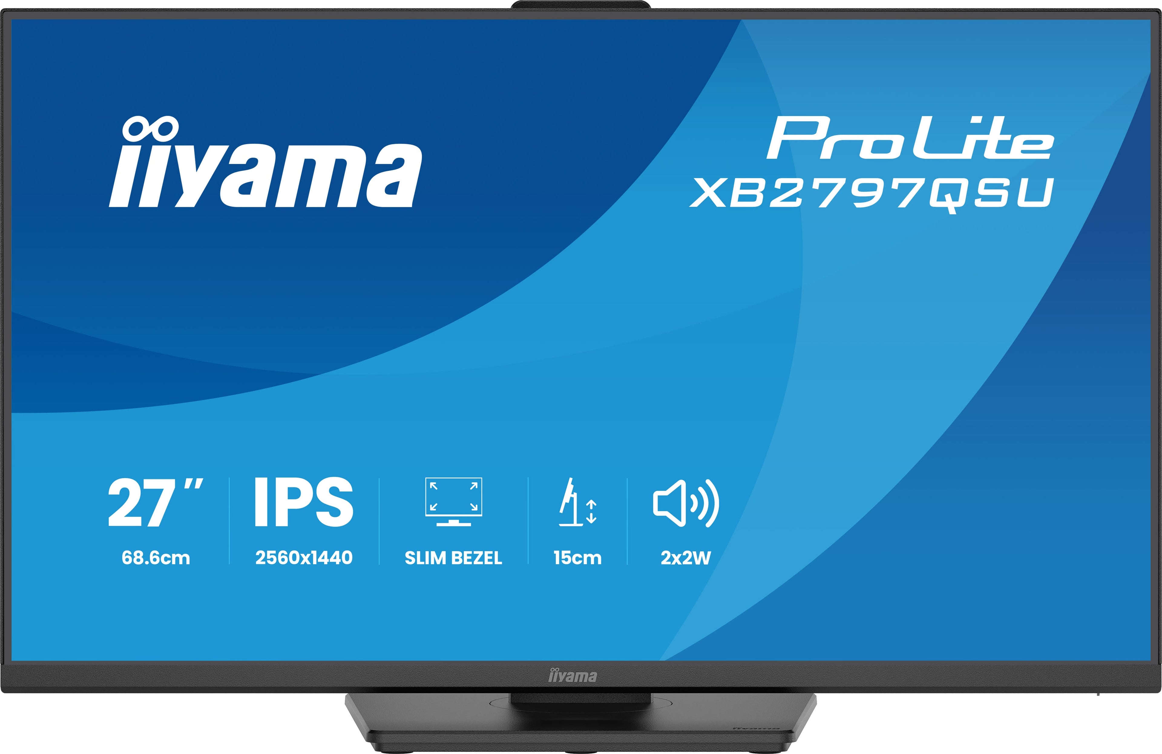 iiyama ProLite XB2797QSU-B1 écran plat de PC 68,6 cm (27") 2560 x 1440 pixels Quad HD LED Noir