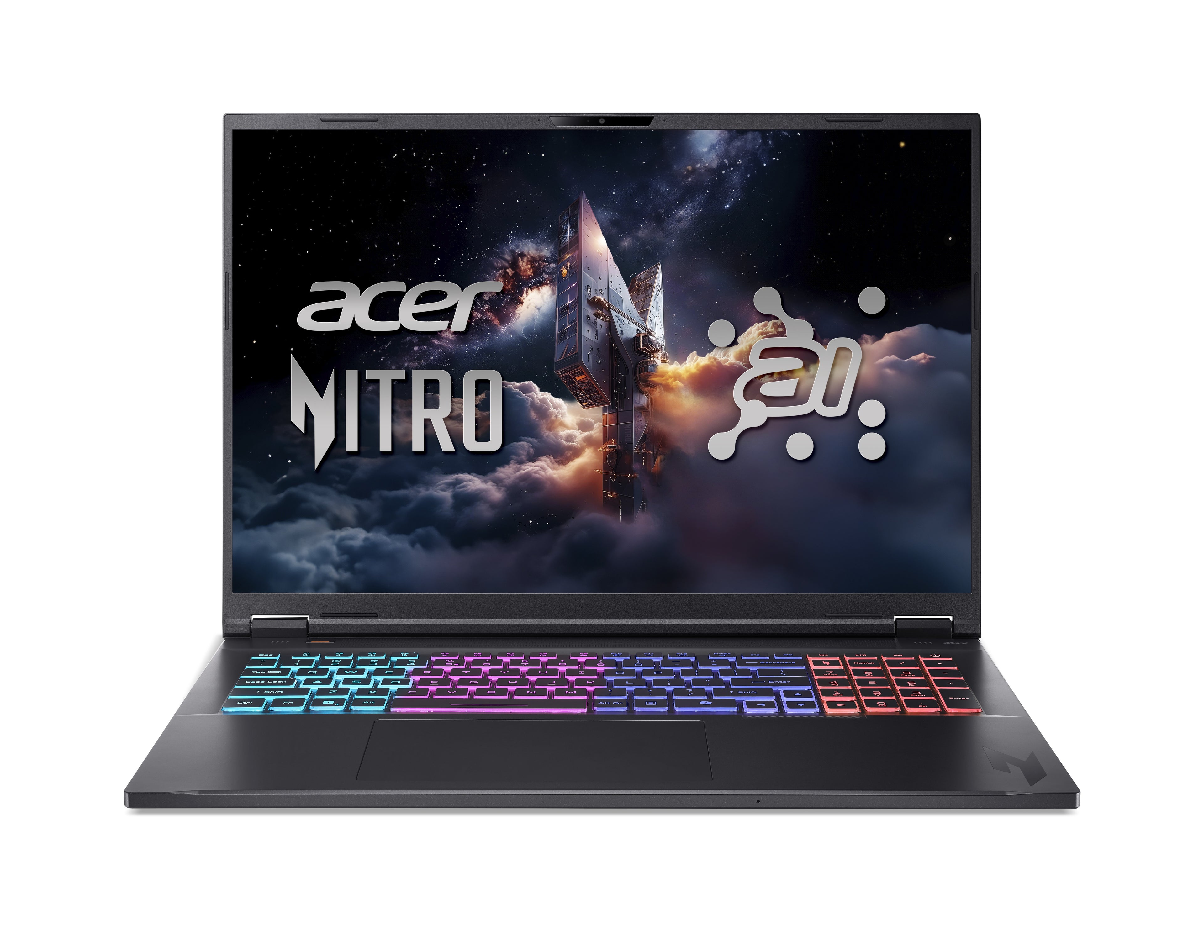Acer Nitro 18 AI AMD AN18-61-R4KD AMD Ryzen AI 7 350 Ordinateur portable 45,7 cm (18") WQXGA 32 Go DDR5-SDRAM 1 To SSD NVIDIA GeForce RTX 5070 Ti Wi-Fi 6E (802.11ax) DOS gratuit Noir