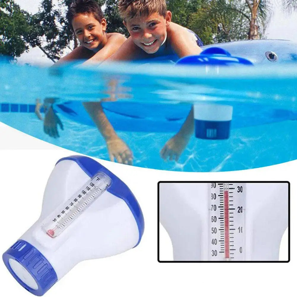 DOZOWNIK CHLORU TABLETEK TERMOMETR PŁYWAK 20g BASENU BASENOWY JACUZZI