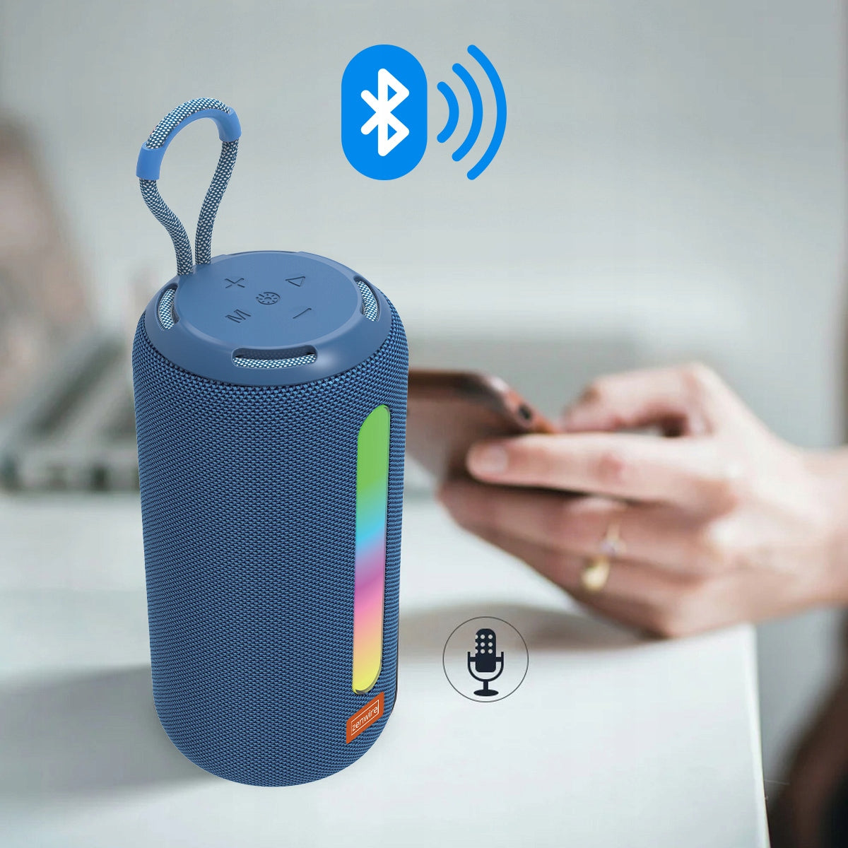 Enceinte Bluetooth portable sans fil avec radio FM, chaîne stéréo et lecteur MP3, 26 W, Zenwire BS-09