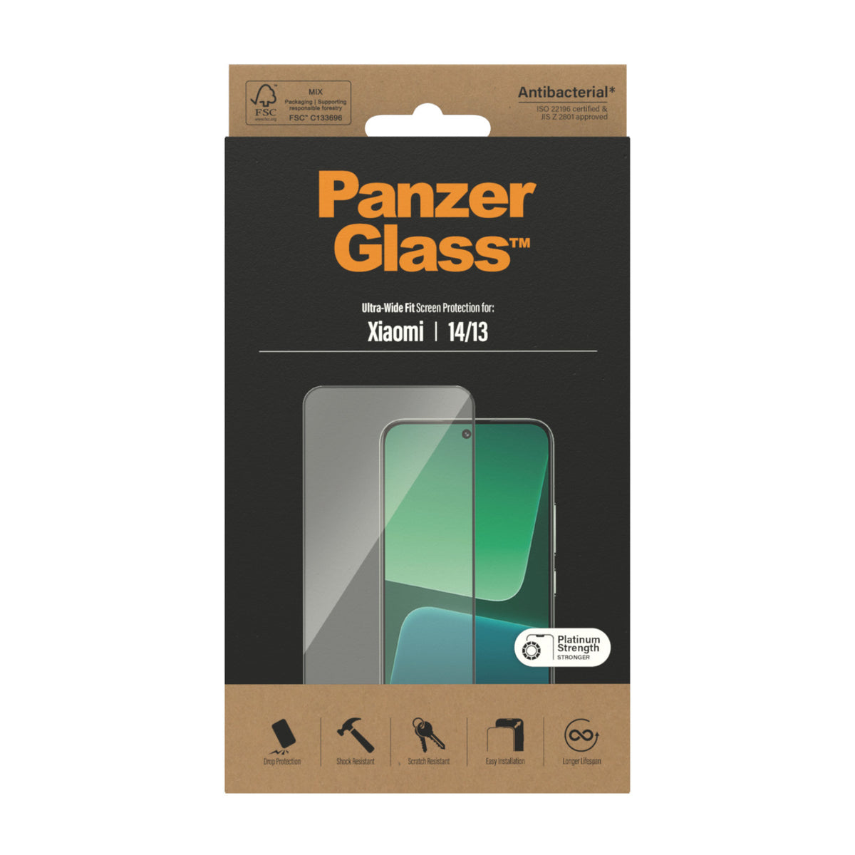 PanzerGlass ® Screen Protector Xiaomi 14 | 13 | Ultra-Wide Fit Protection d'écran transparent 1 pièce(s)