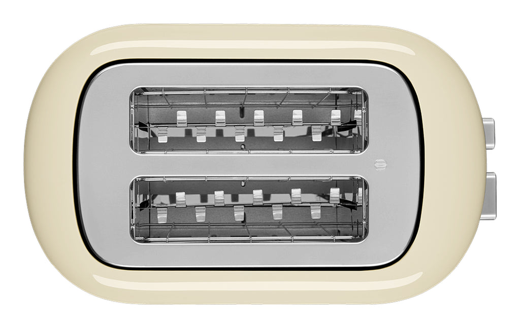 KitchenAid 5KMT2109EAC Grille-pain 2 Tranches 980 W, Noir, Crème, Acier Inoxydable