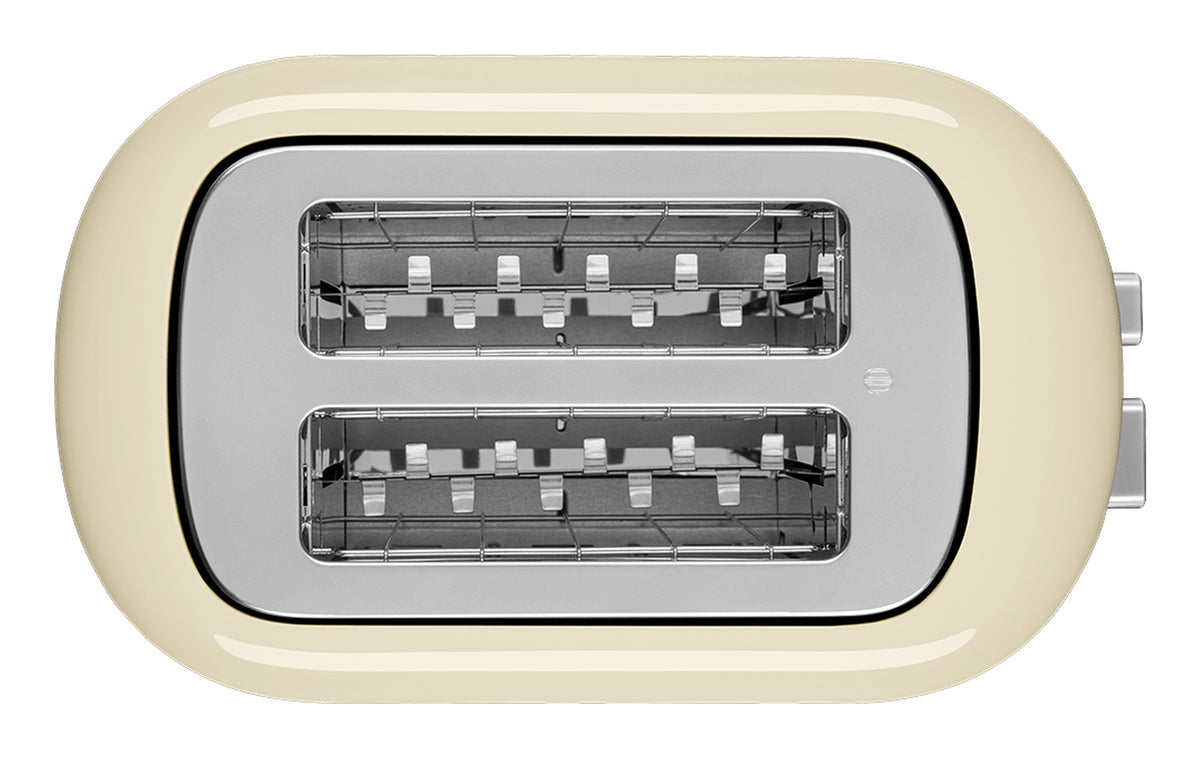 KitchenAid 5KMT2109EAC Grille-pain 2 Tranches 980 W, Noir, Crème, Acier Inoxydable