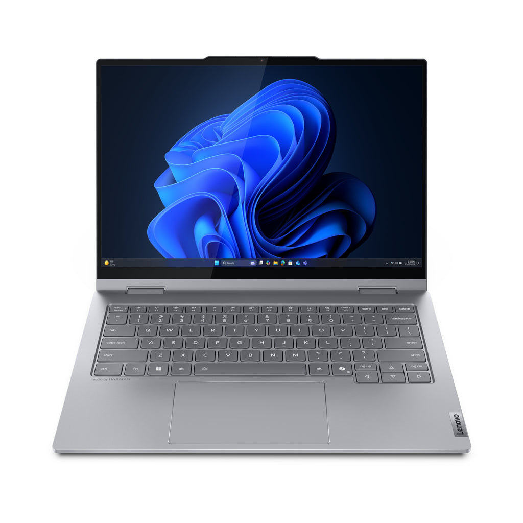 Lenovo ThinkBook 14 2-in-1 G5 IAU Intel Core Ultra 5 225U Hybride (2-en-1) 35,6 cm (14") Écran tactile WUXGA 32 Go DDR5-SDRAM 512 Go SSD Wi-Fi 6E (802.11ax) Windows 11 Pro Allemand Gris