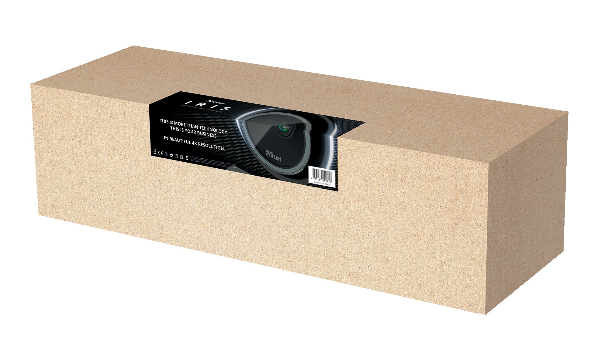 Trust Iris webcam 3840 x 2160 pixels USB 3.2 Gen 1 (3.1 Gen 1) Noir