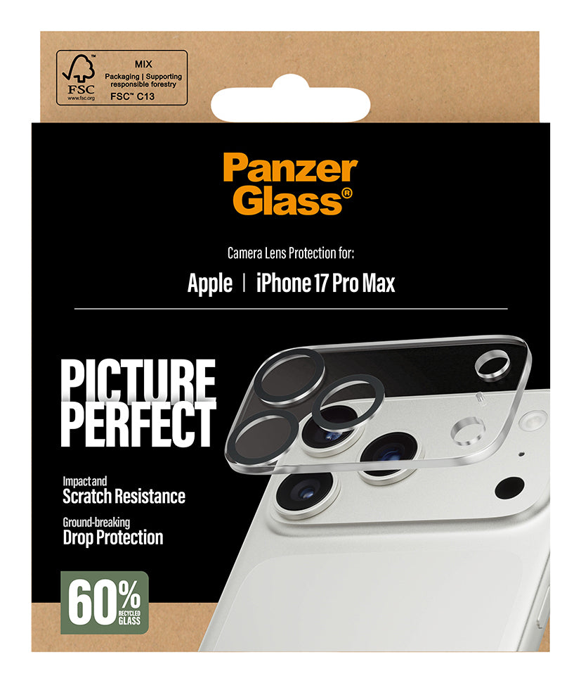 PanzerGlass ® PicturePerfect Camera Lens Protector iPhone 17 Pro Max Protection d'écran transparent Apple 1 pièce(s)
