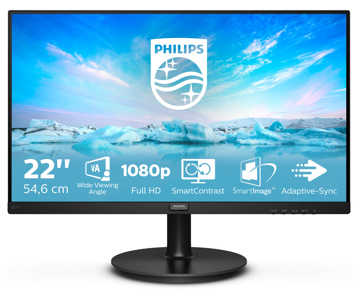Philips V Line 221V8/01 écran plat de PC 54,6 cm (21.5") 1920 x 1080 pixels Full HD LCD Noir
