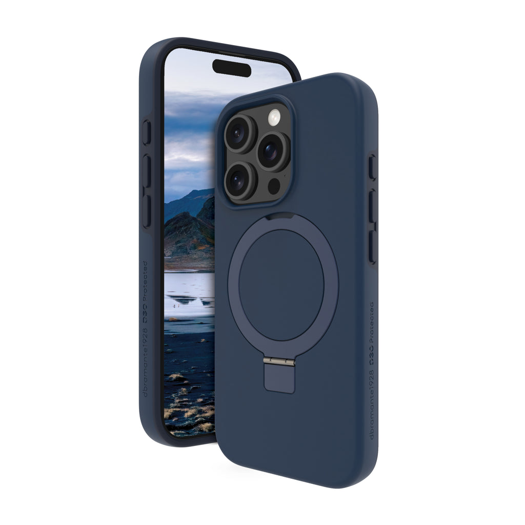 dbramante1928 Iceland Ultra D3O MS Kick Coque de Protection pour iPhone 16 Pro Max 6.9", Bleu
