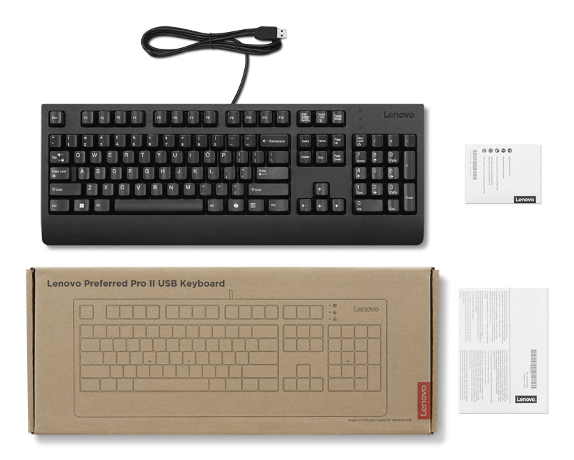 Lenovo Preferred Pro II clavier maison/bureau USB Néerlandais Noir