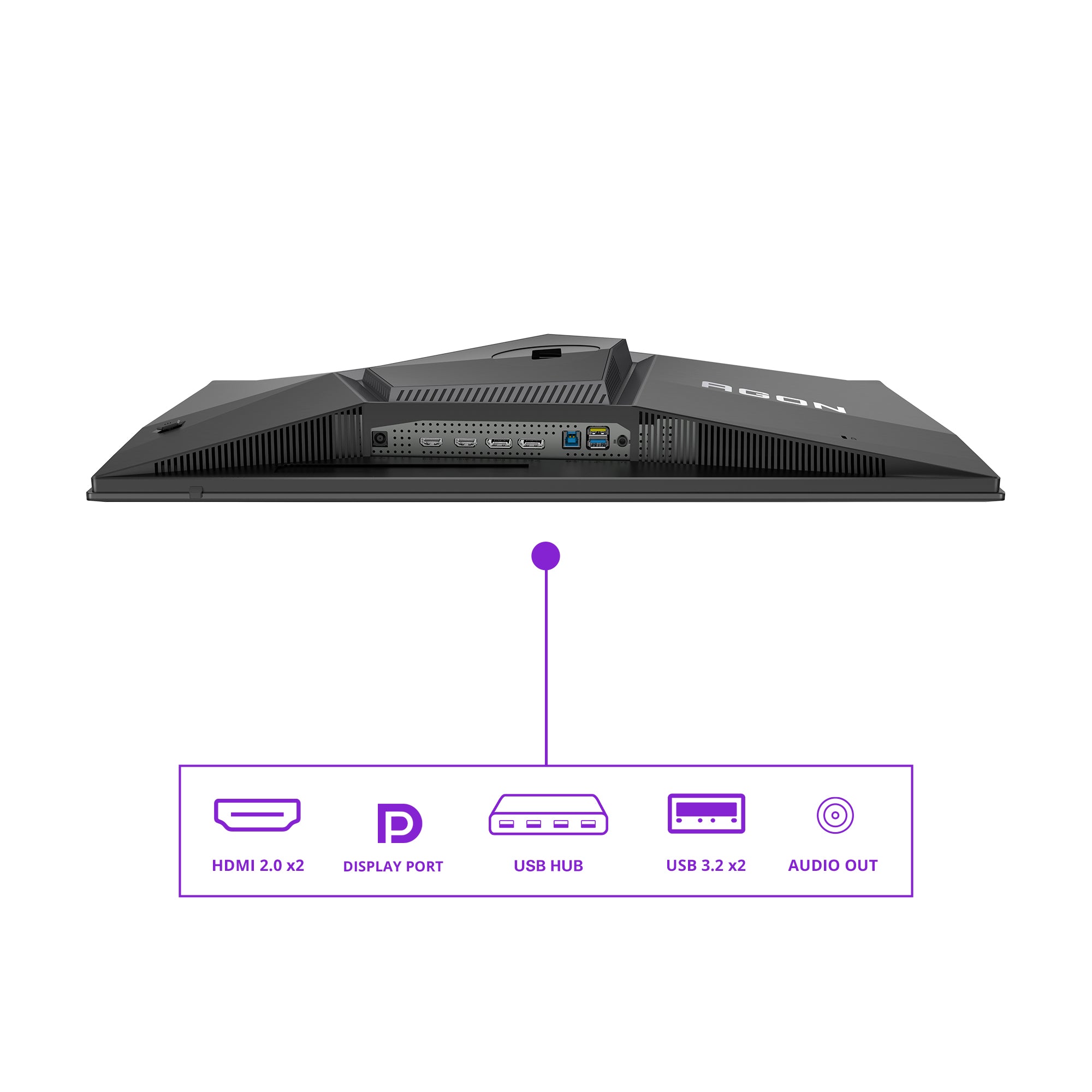 AOC AGON PRO AG276QZD2 écran plat de PC 67,3 cm (26.5") 2560 x 1440 pixels Quad HD QD-OLED Noir, Gris