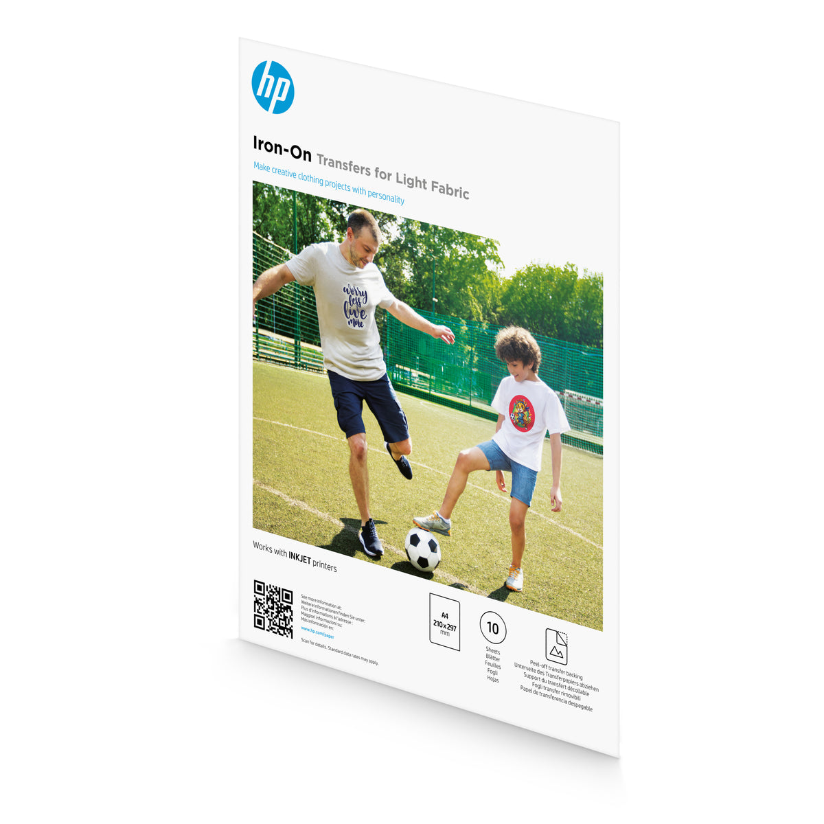 HP Transferts sur tissu pour tissu léger A4 (210 x 297 mm) - 10 feuilles