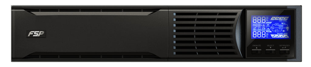 FSP Champ Rack 1K alimentation d'énergie non interruptible Double-conversion (en ligne) 1 kVA 900 W 3 sortie(s) CA
