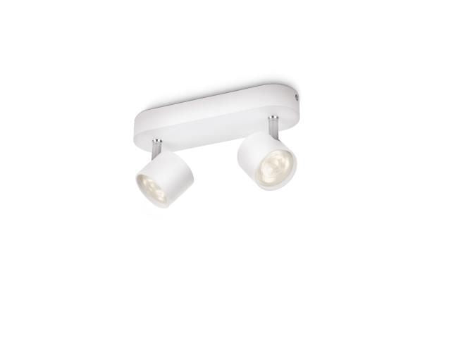 Philips Dimmable LED Spot plafond/mur Star 2 x