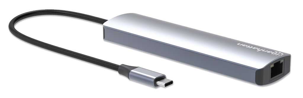 Manhattan Station d'Accueil USB-C 6-en-1, HDMI, Ethernet, 3x USB-A, USB-C PD 100W