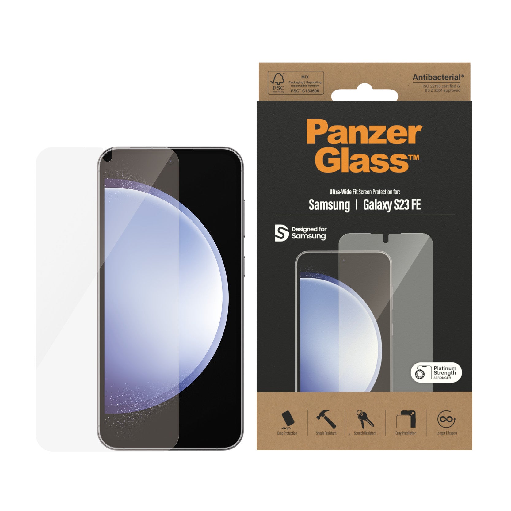 PanzerGlass ® Screen Protector Samsung Galaxy S23 FE | Ultra-Wide Fit Protection d'écran transparent 1 pièce(s)