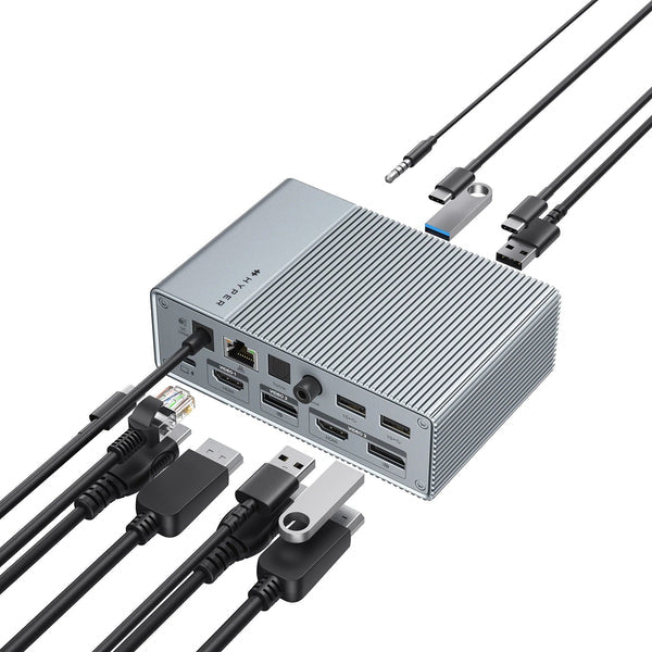 Targus HDG215-EUZ station d'accueil USB 3.2 Gen 2 (3.1 Gen 2) Type-C Argent