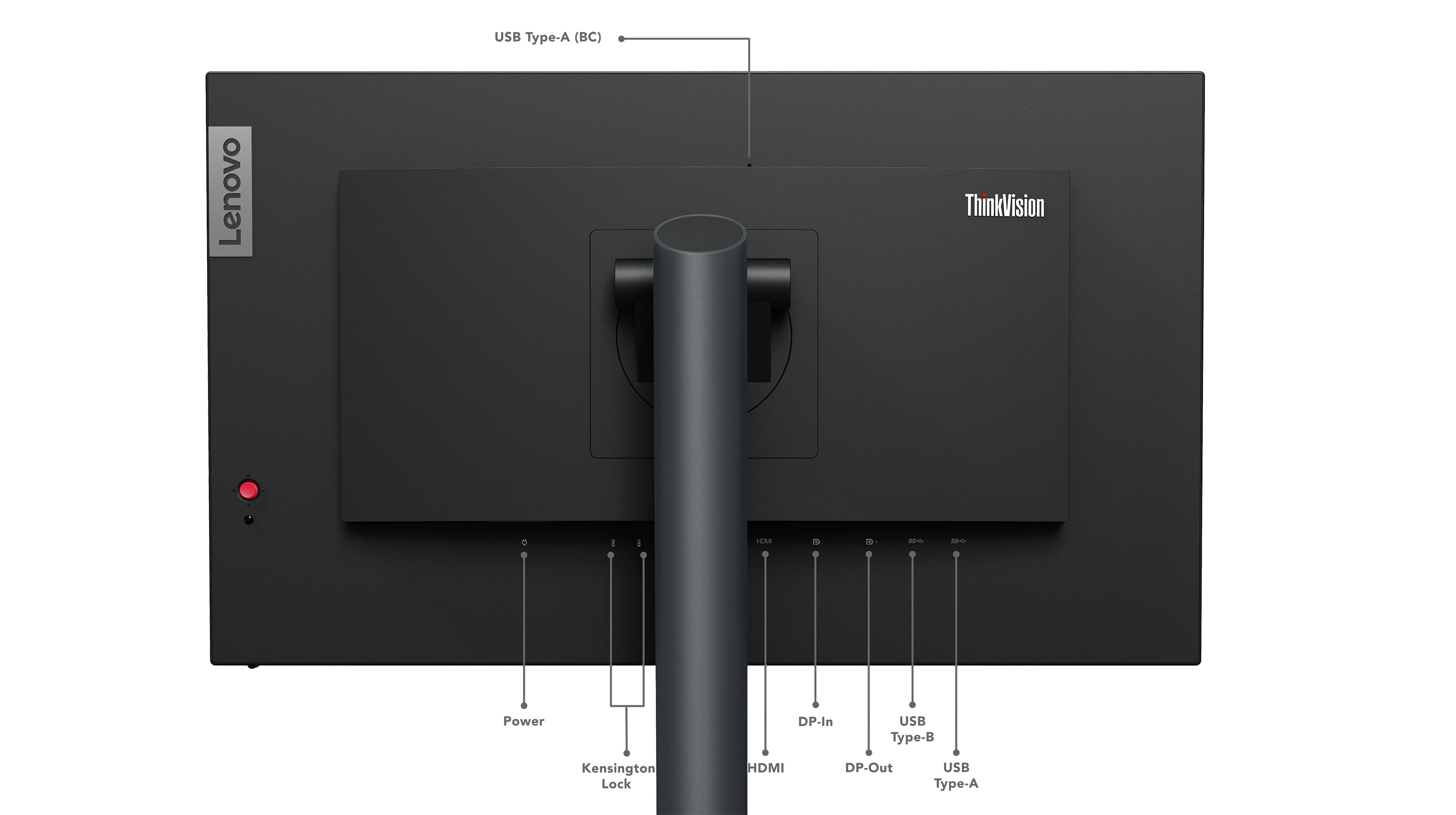 Lenovo ThinkVision P24q-30 écran plat de PC 60,5 cm (23.8") 2560 x 1440 pixels Quad HD LED Noir