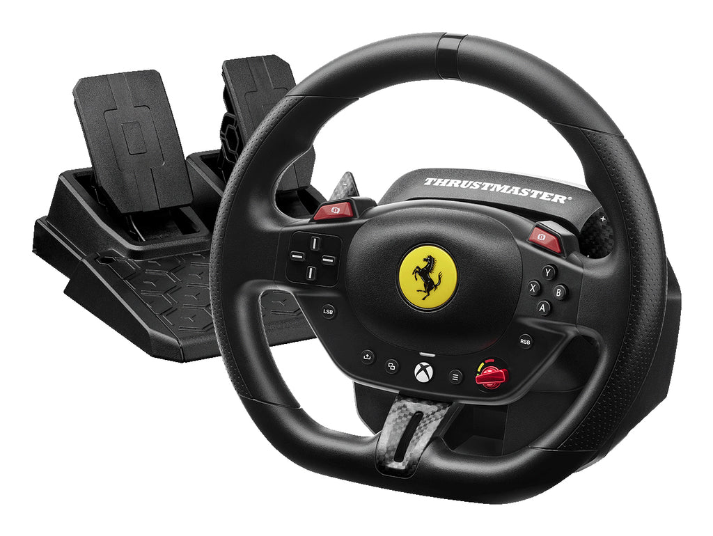 Thrustmaster T98 Ferrari 296 GTS Volant et Pédales USB, Noir, pour PC, Xbox One, Xbox Series X|S