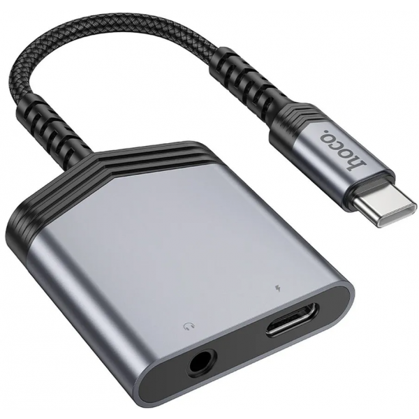 Hoco USB-C to USB-C / 3.5mm Audio Adapter LS39, Black
