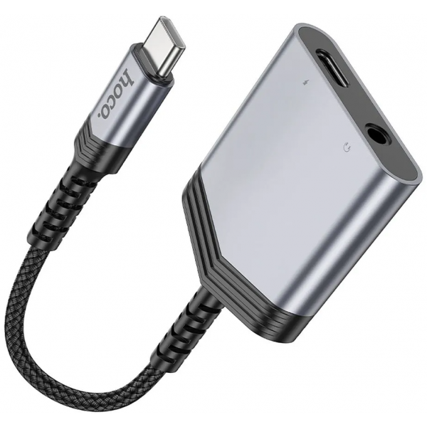 Hoco USB-C to USB-C / 3.5mm Audio Adapter LS39, Black