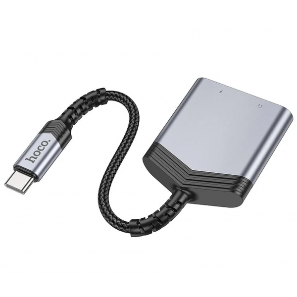 Hoco USB-C to USB-C / 3.5mm Audio Adapter LS39, Black