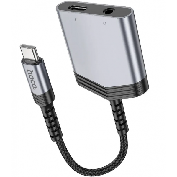Hoco USB-C to USB-C / 3.5mm Audio Adapter LS39, Black