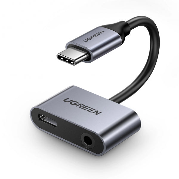 Ugreen USB-C to USB-C / 3.5mm Audio Adapter CM193, Grey