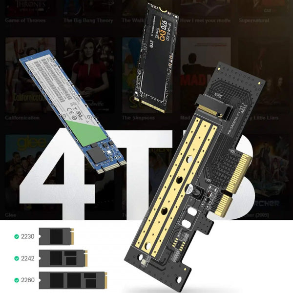 Ugreen Expansion SSD Adapter CM302 (70503), M.2 NVMe to PCIe 3.0 X4