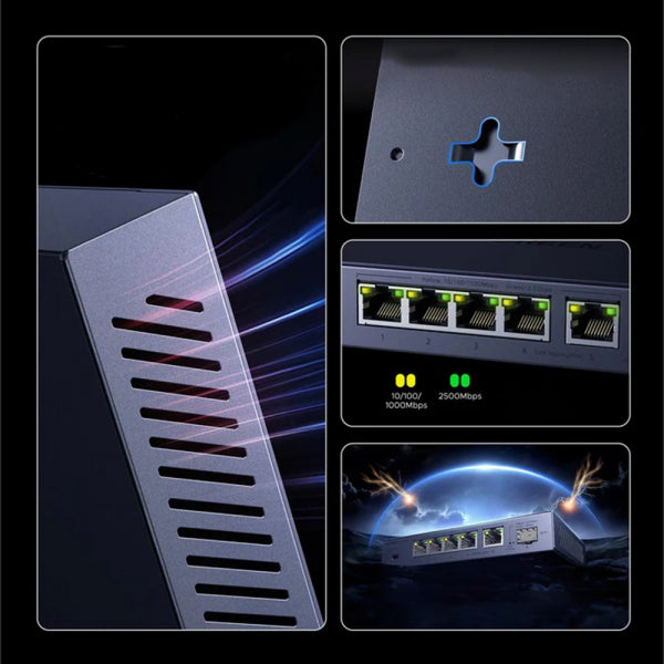 Ugreen Ethernet Switch 35048EU, Grey