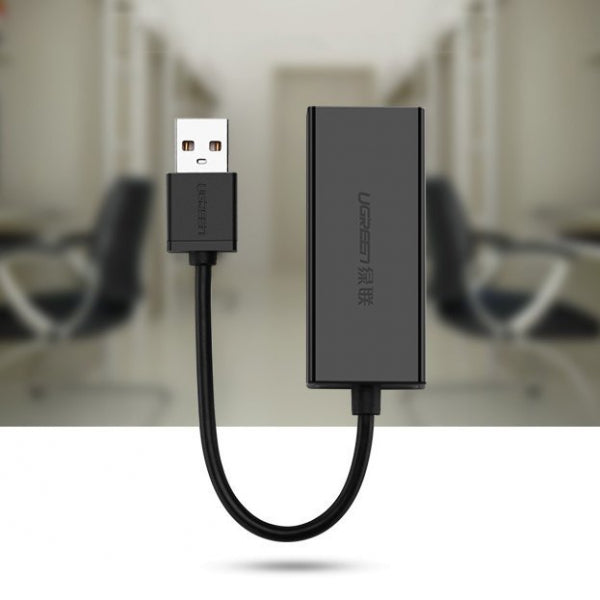 Ugreen Ethernet Adapter CR110, RJ45, USB, Black