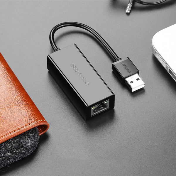 Ugreen Ethernet Adapter CR110, RJ45, USB, Black